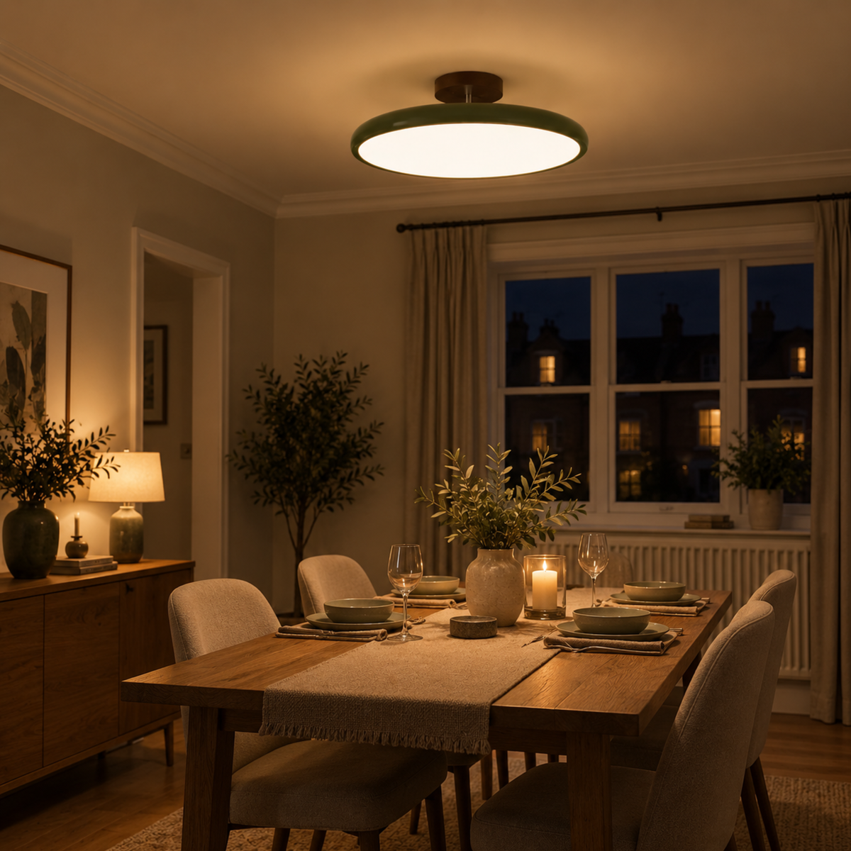 Round Retro Ceiling Light