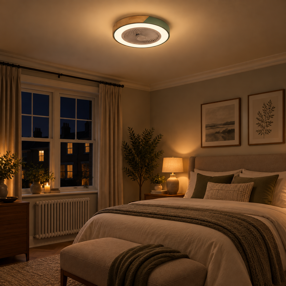 Quiet Ceiling Fan with LED Light