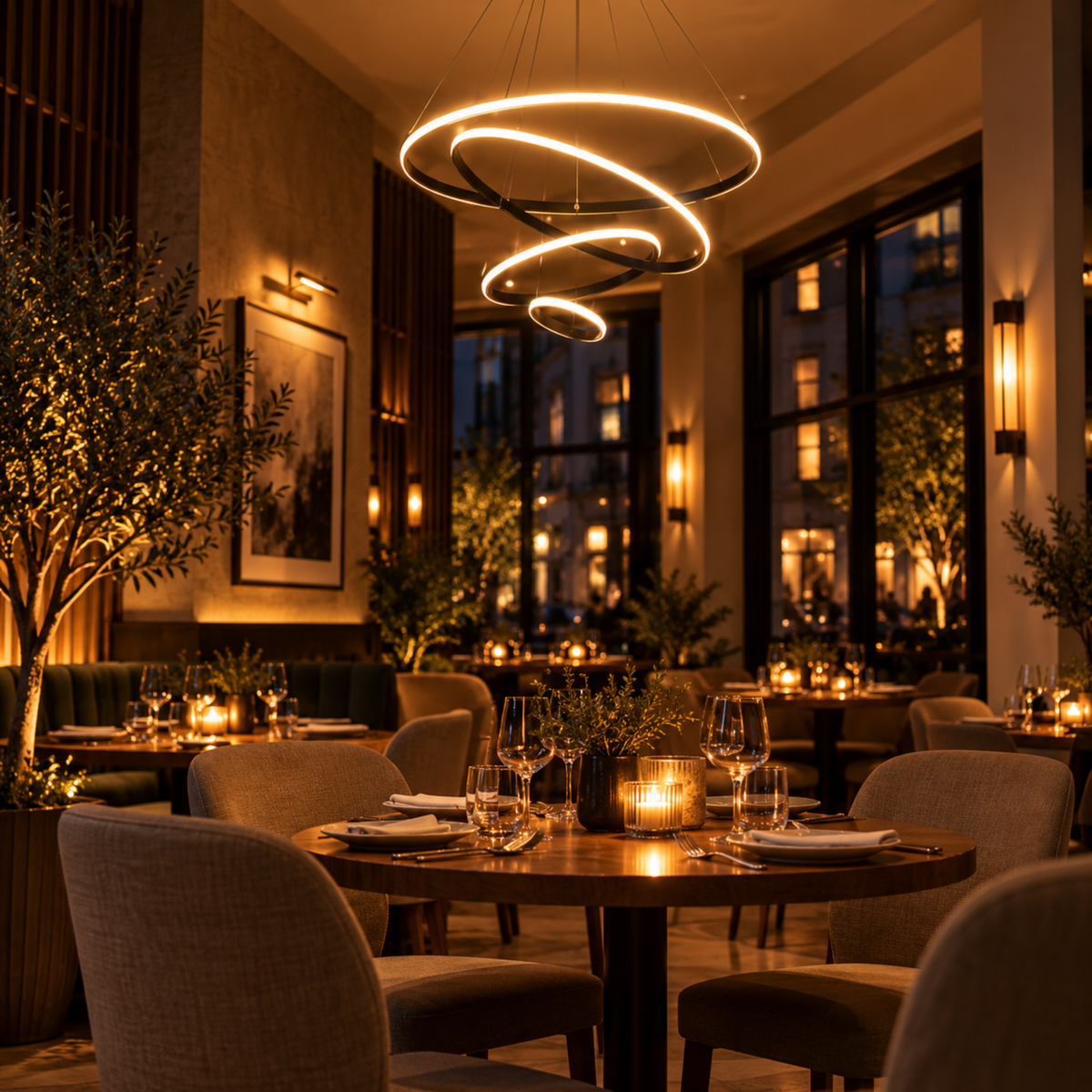 Modern LED Ring Chandelier
