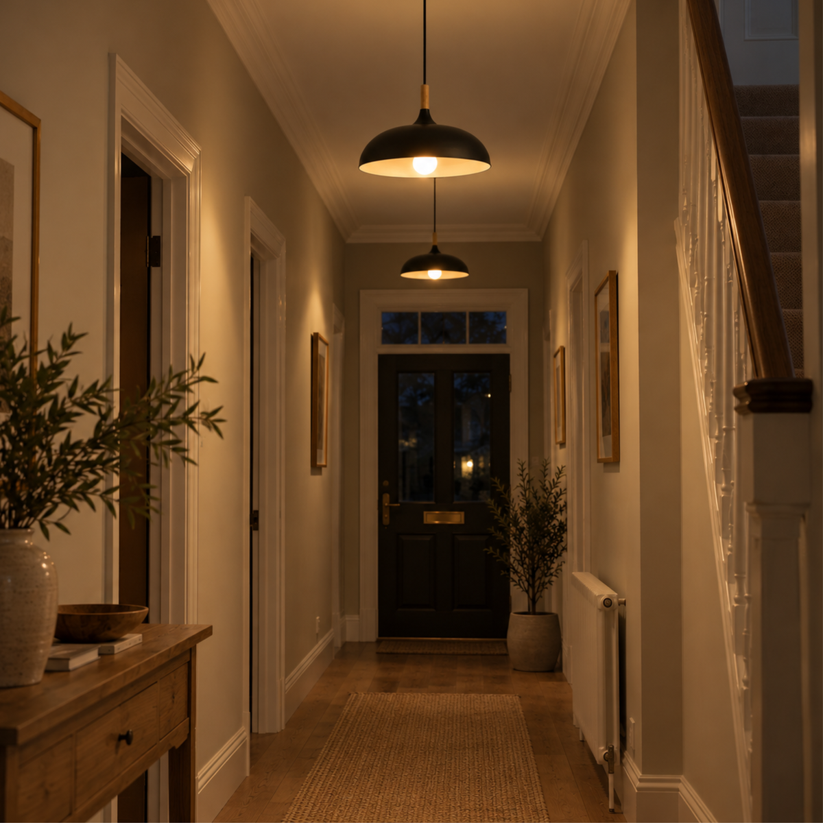 Minimalist Wood Aluminium Pendant Light
