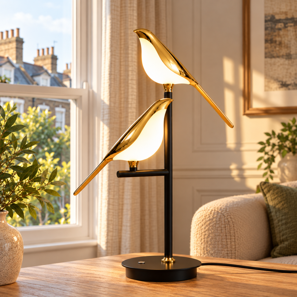 Nordic Golden Bird Table Lamp