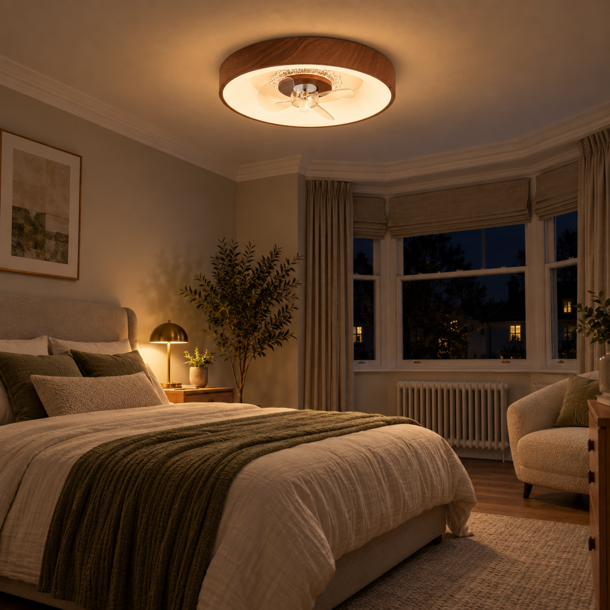 Modern Minimalist LED Ceiling Fan Light