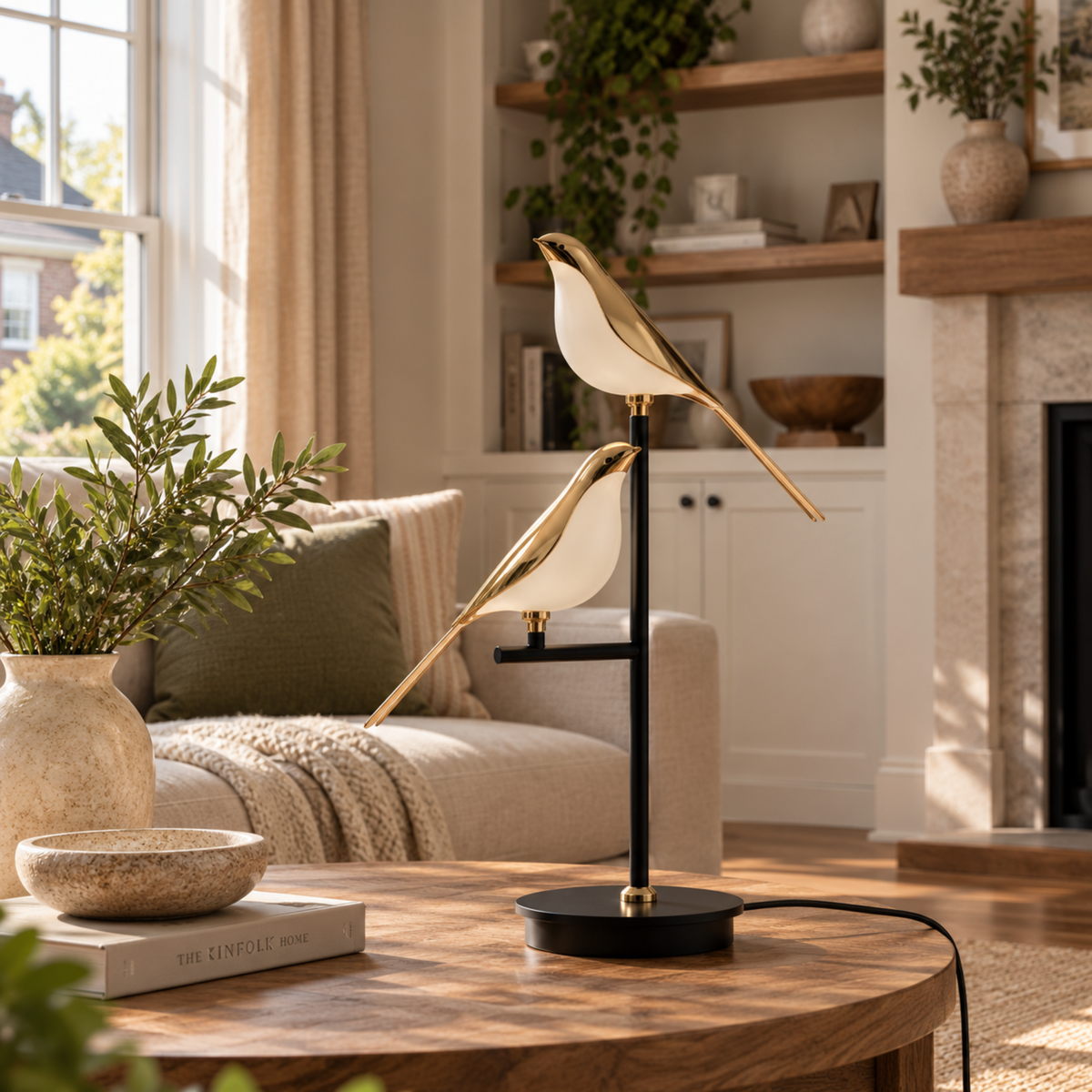 Nordic Golden Bird Table Lamp