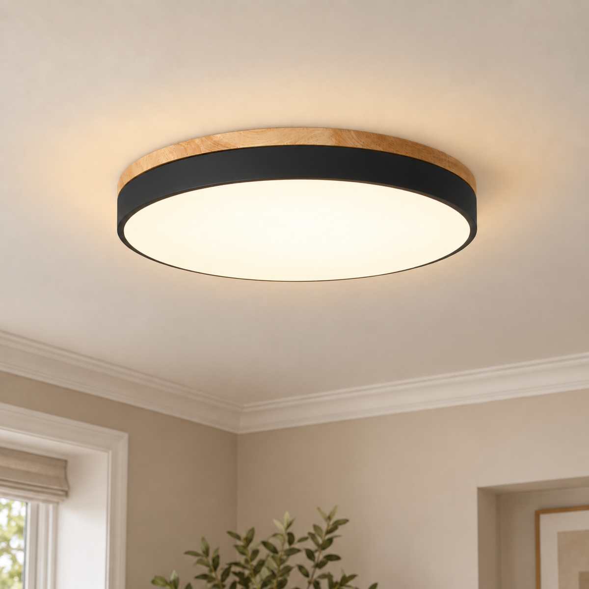 Round Disc Flush Mount Ceiling Light