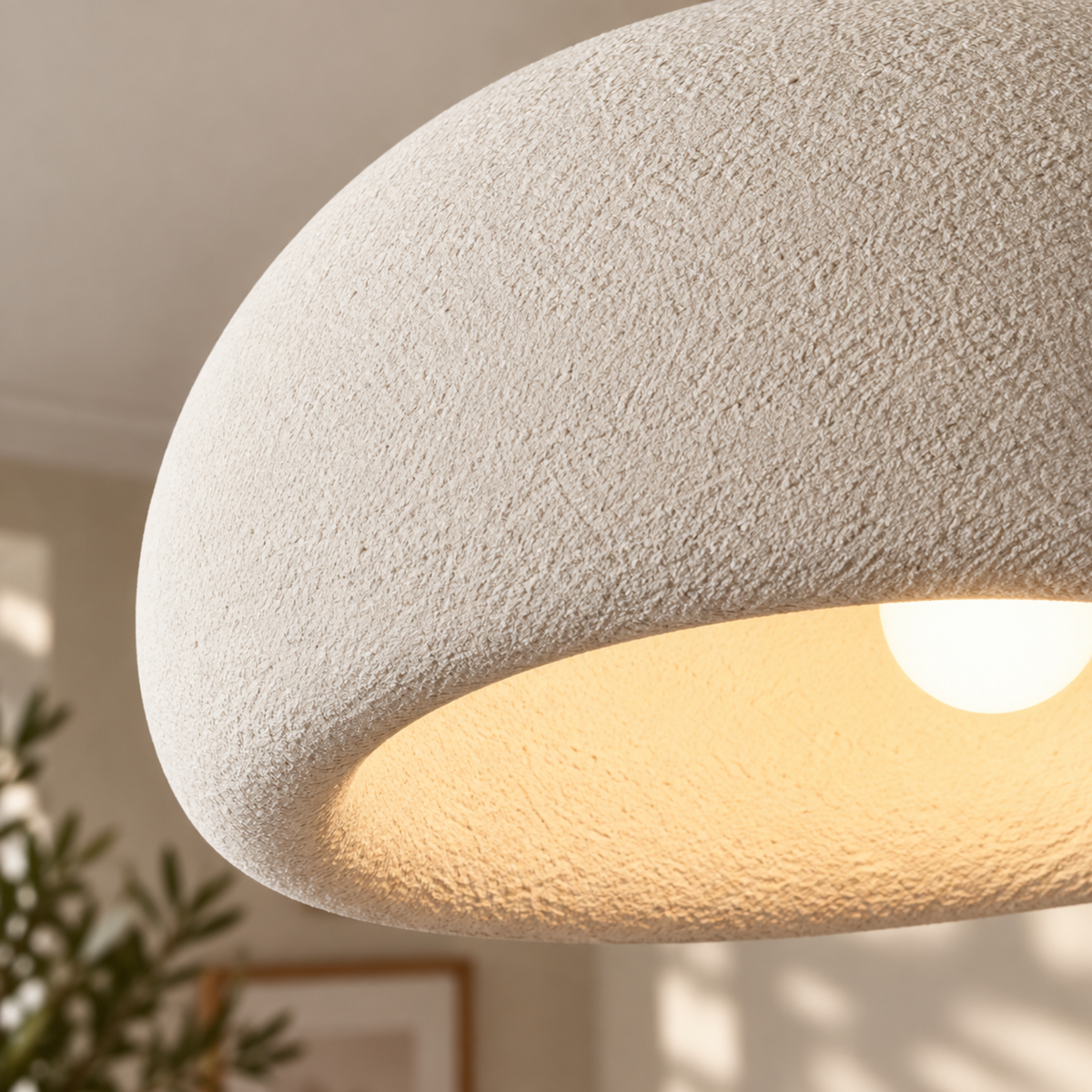 Minimalist Stone Look Ceiling Light