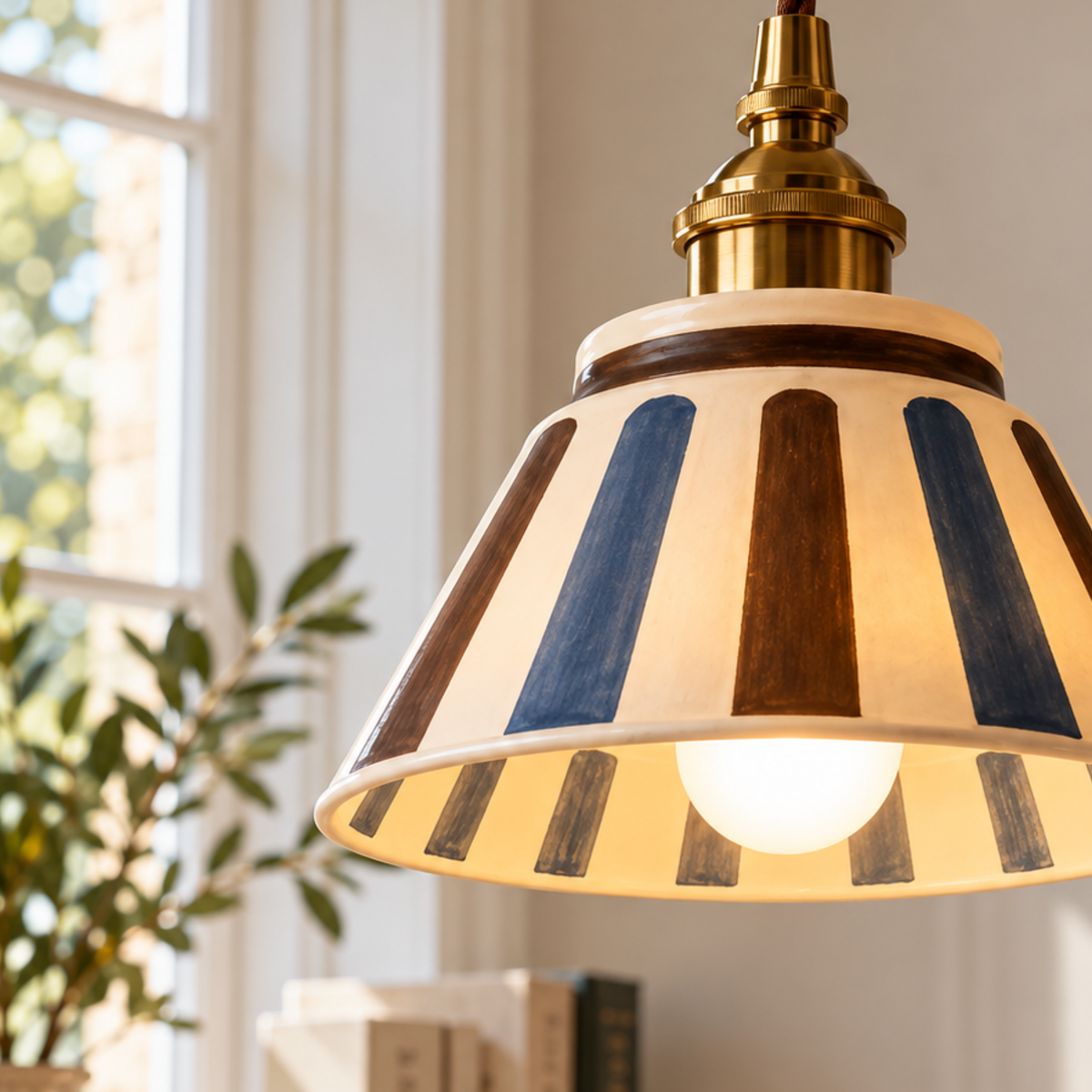 Vintage Ceramic Pendant Light