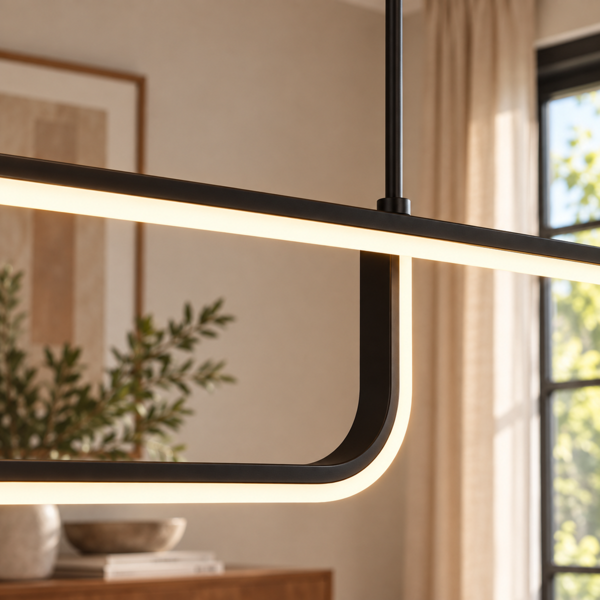 Modern LED Strip Pendant Light