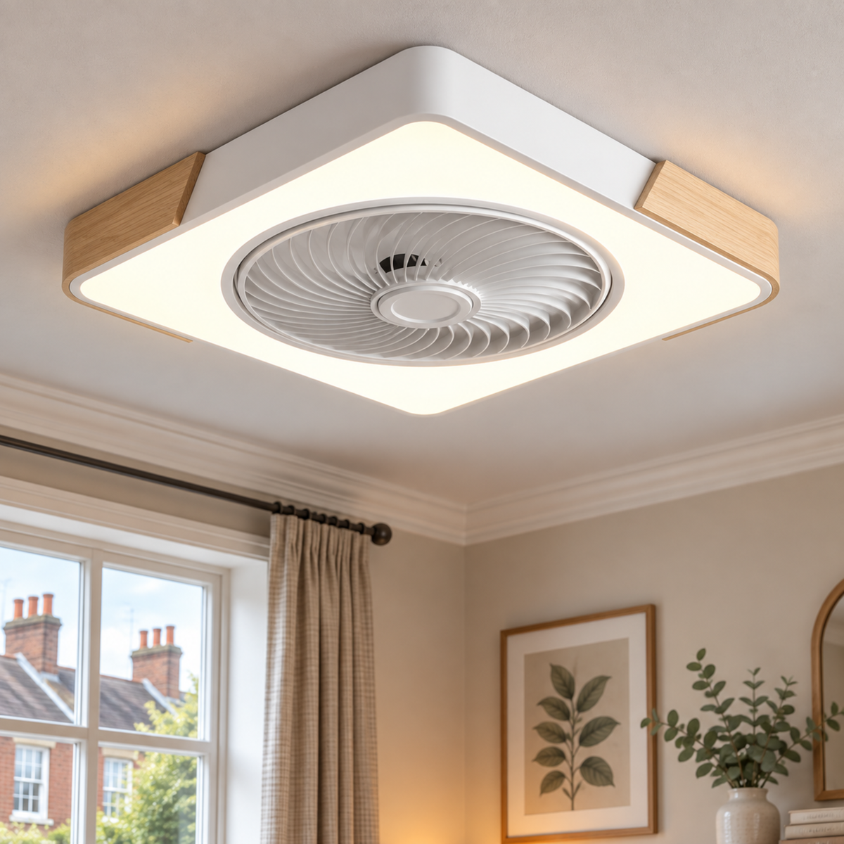 Quiet Ceiling Fan with LED Light