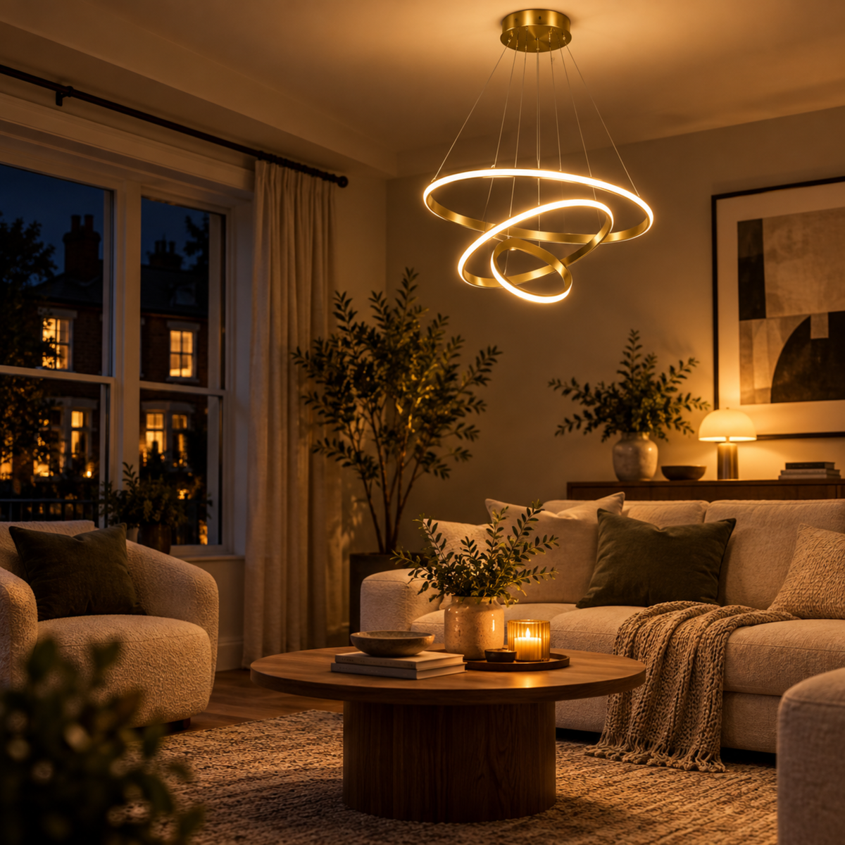 Modern LED Ring Chandelier