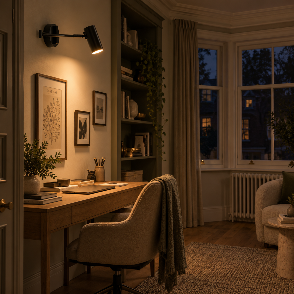 Adjustable Swing Arm Wall Light