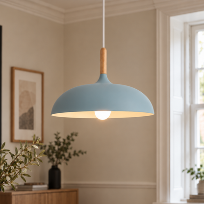 Minimalist Wood Aluminium Pendant Light