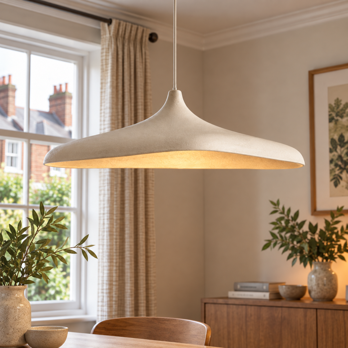 Japanese Wabi-Sabi Paper LED Pendant Light