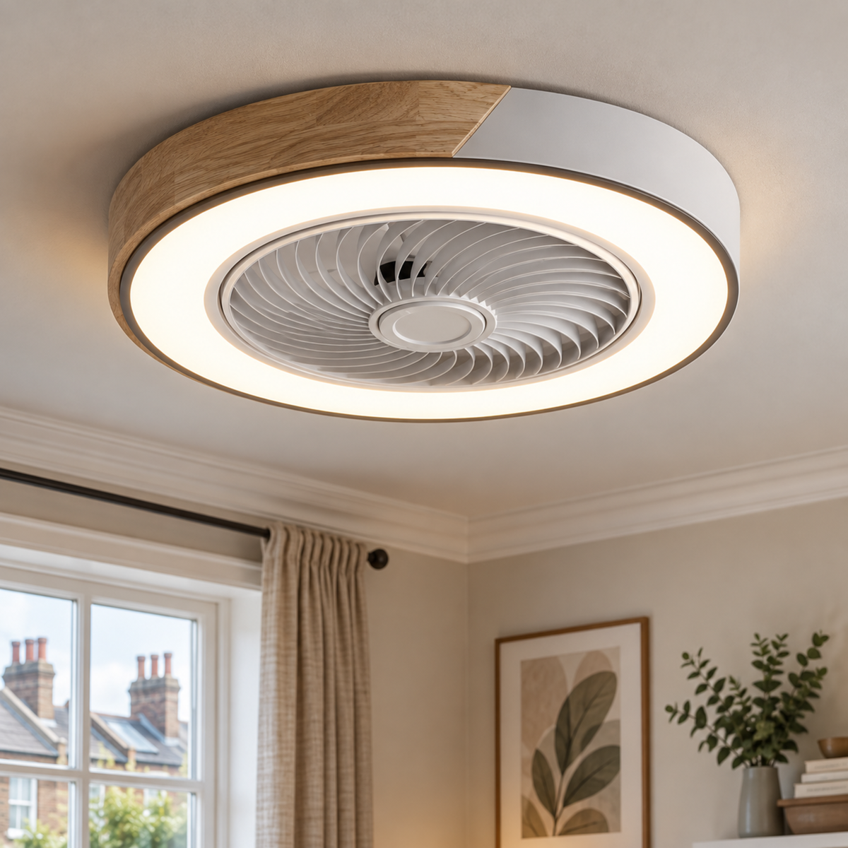 Quiet Ceiling Fan with LED Light