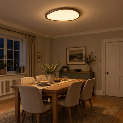 Ultra Thin Wood Look LED Ceiling Light