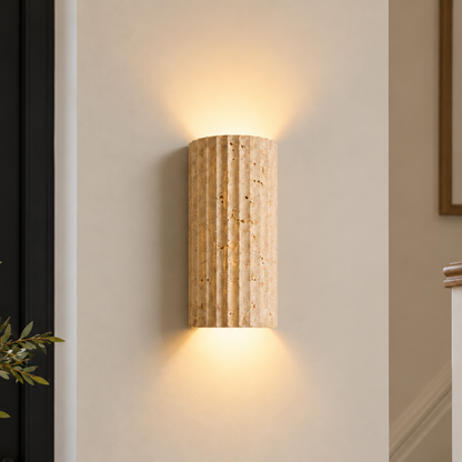 Natural Travertine Stone Wall Light