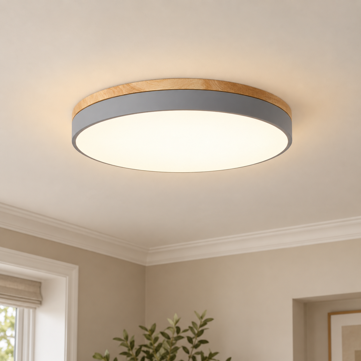 Round Disc Flush Mount Ceiling Light