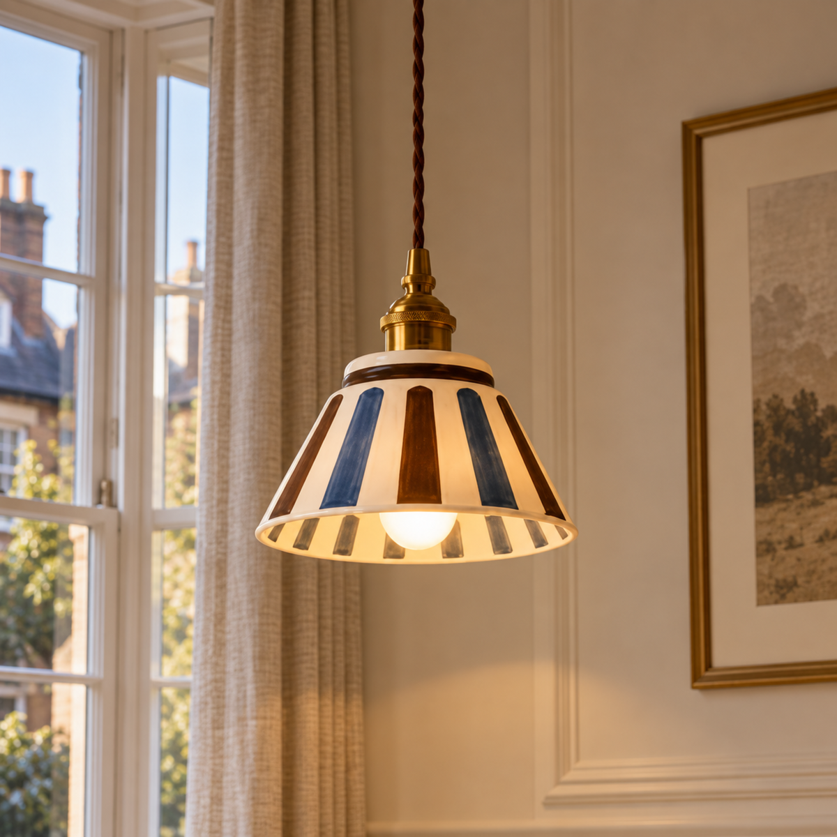 Vintage Ceramic Pendant Light