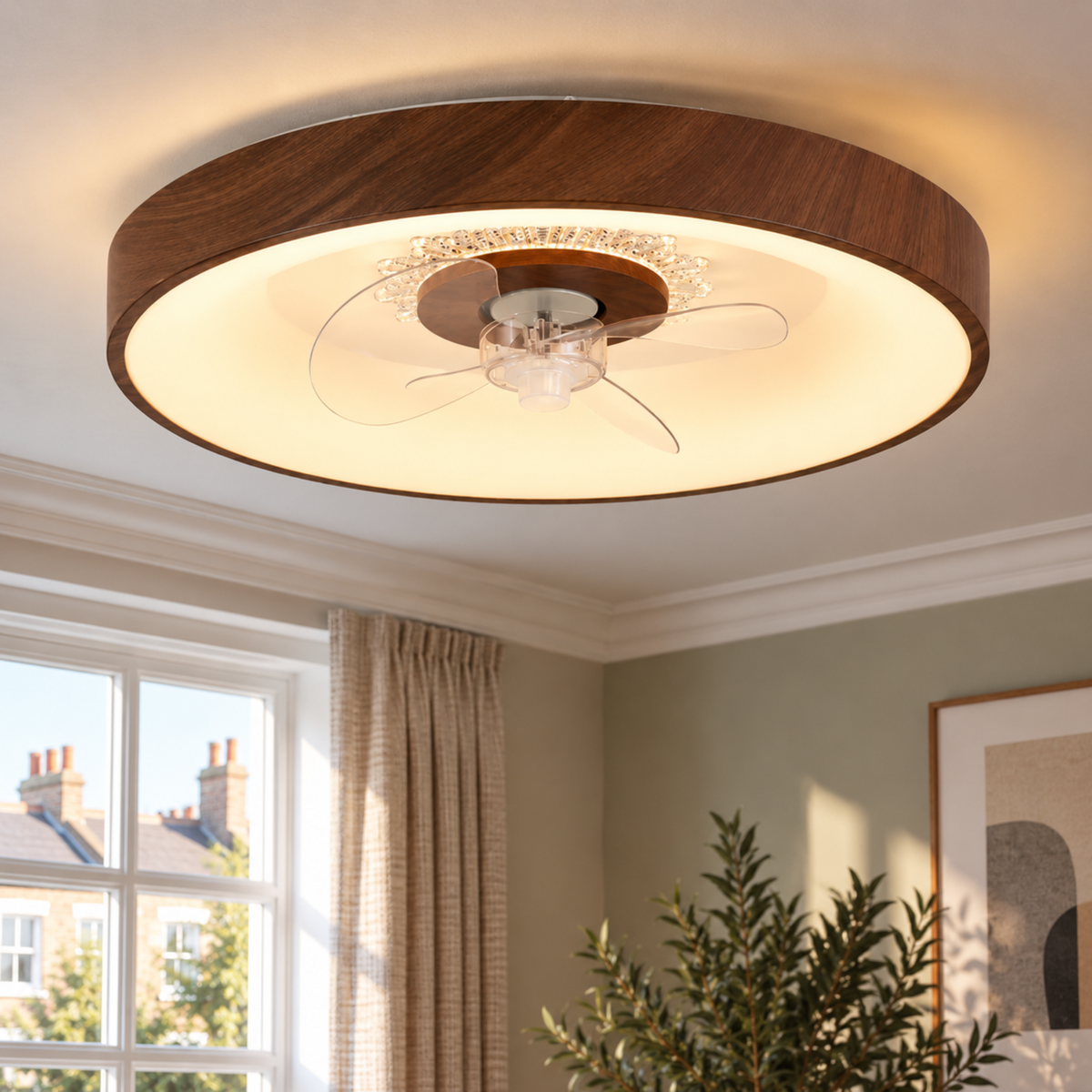 Modern Minimalist LED Ceiling Fan Light