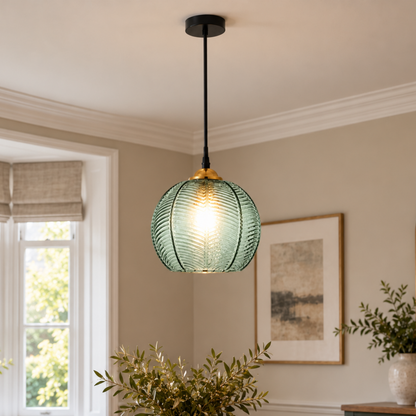 Modern Striped Glass Pendant Light