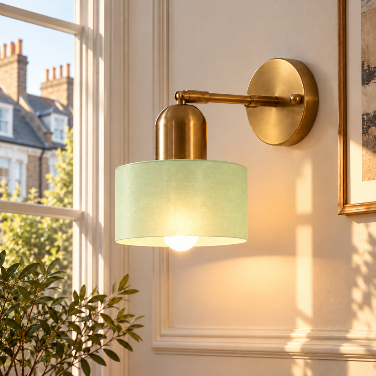 Bauhaus Colored Glass Wall Light