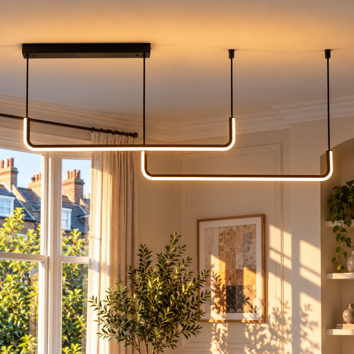 Modern LED Strip Pendant Light