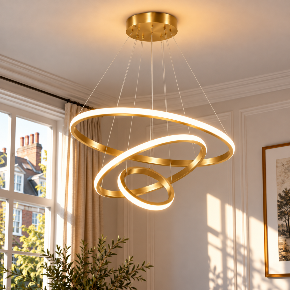 Modern LED Ring Chandelier