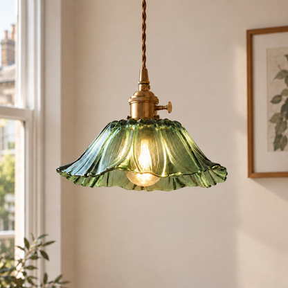 Modern Glass Flower Pendant Light