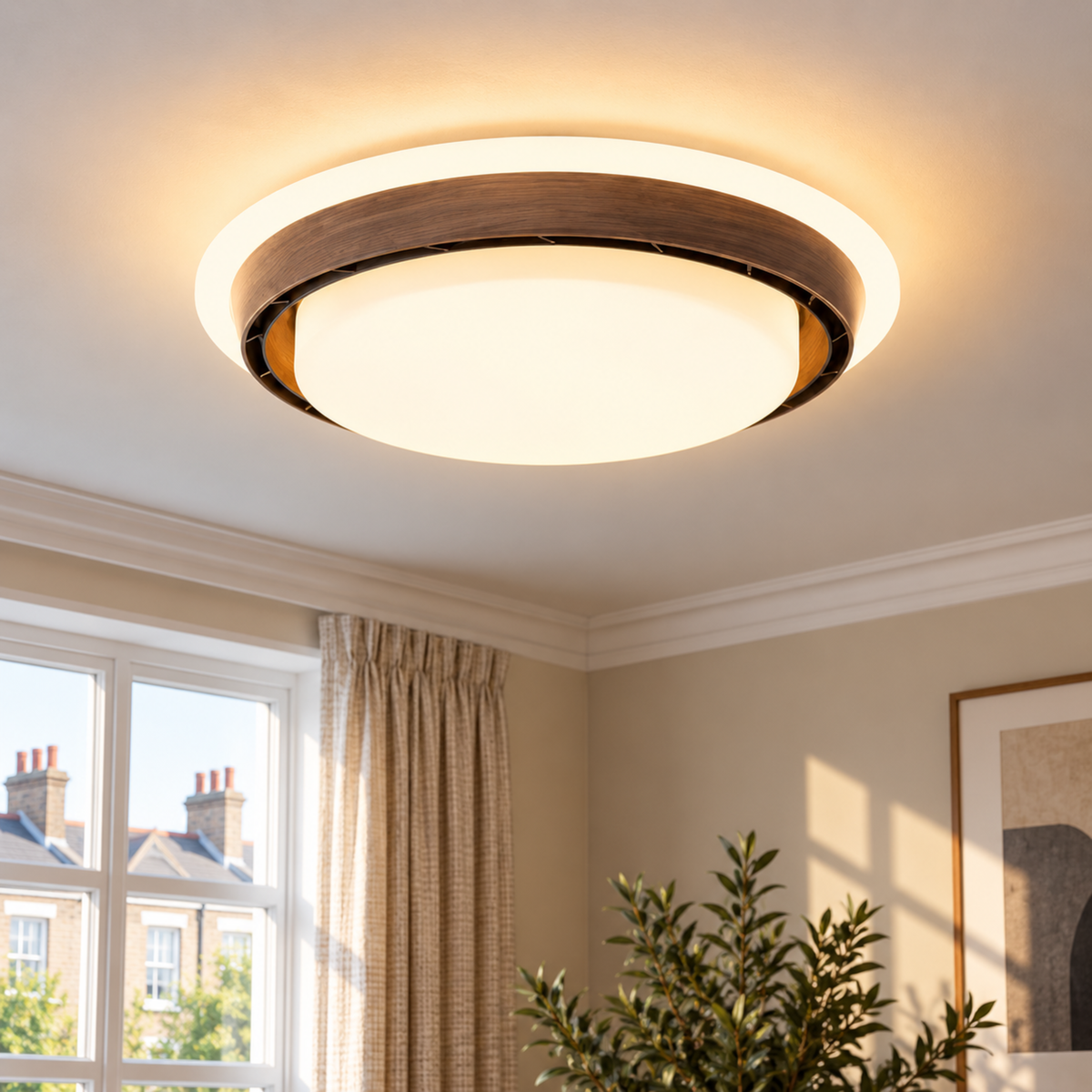 Bladeless LED Ceiling Fan Light