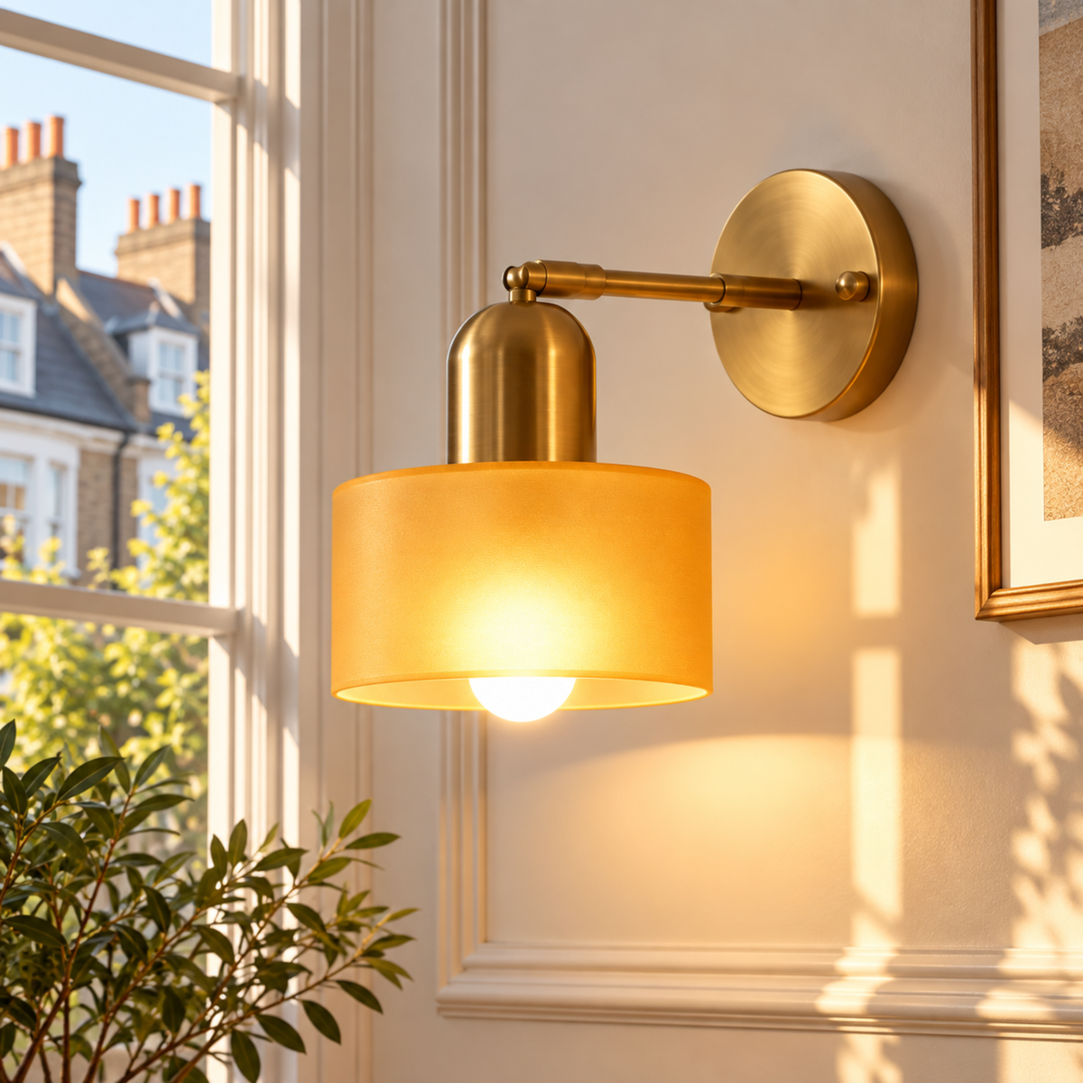 Bauhaus Colored Glass Wall Light