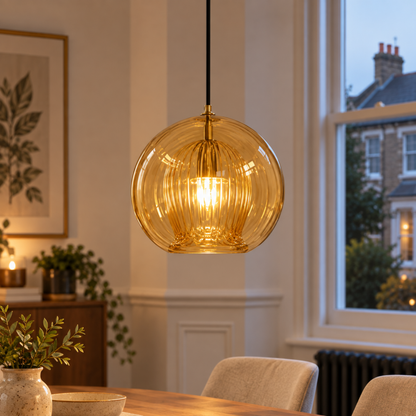 June Glass Globe Pendant Light