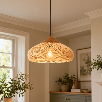 Vintage Rattan Ceiling Light