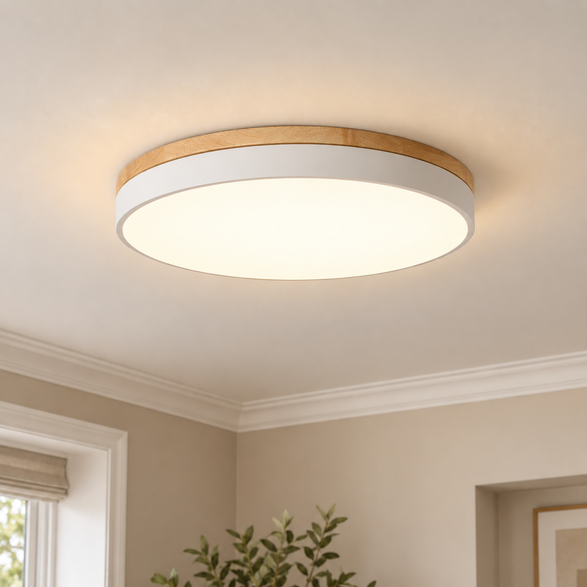 Round Disc Flush Mount Ceiling Light