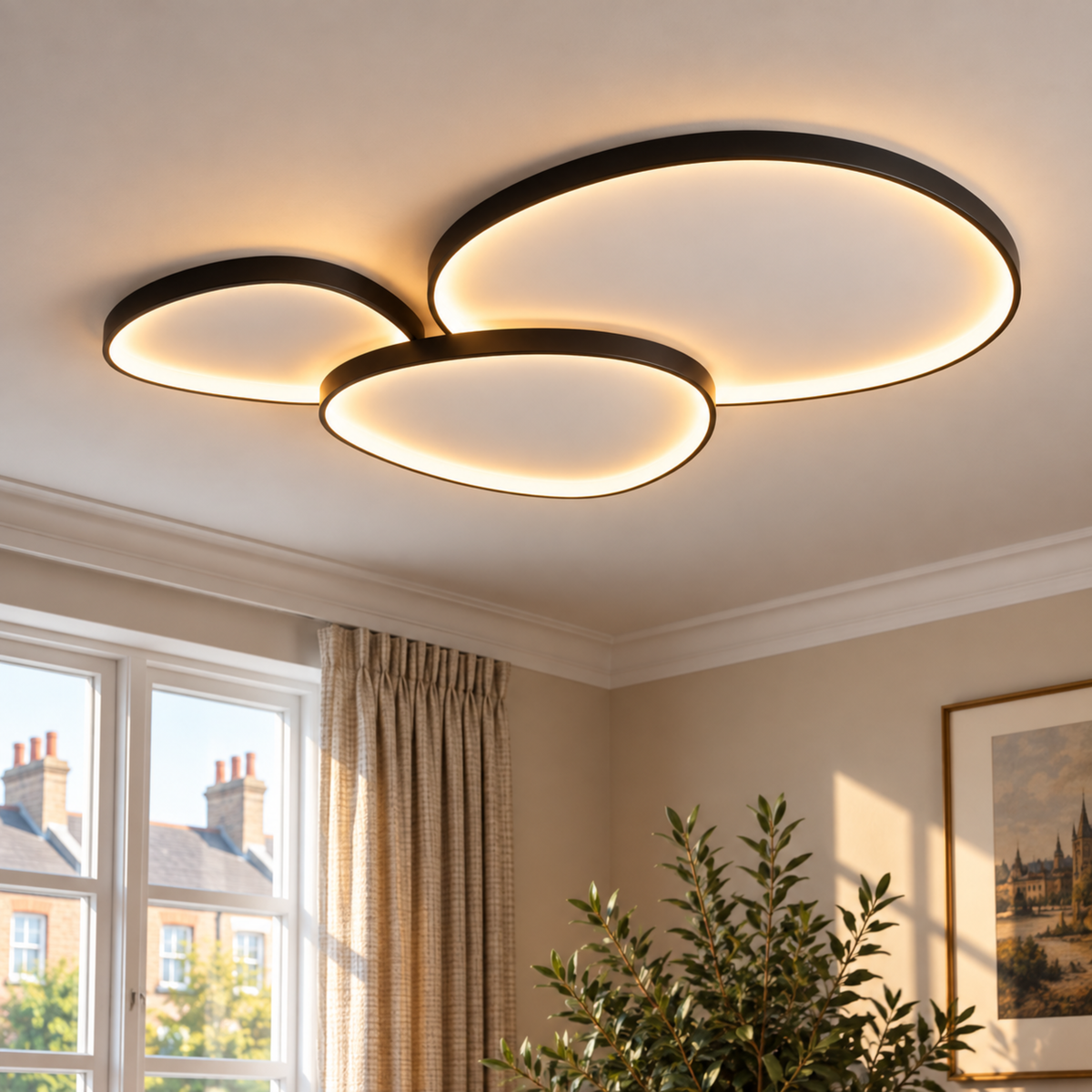 Modern 3-Light Ceiling Light