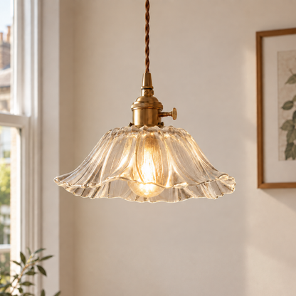 Modern Glass Flower Pendant Light