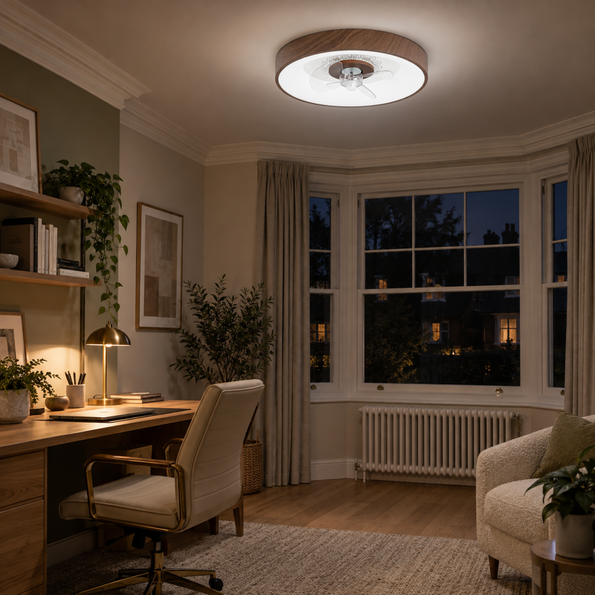Modern Minimalist LED Ceiling Fan Light