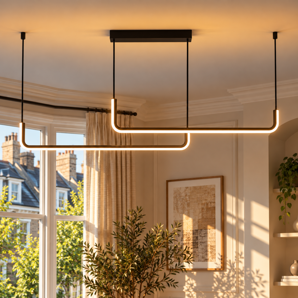 Modern LED Strip Pendant Light