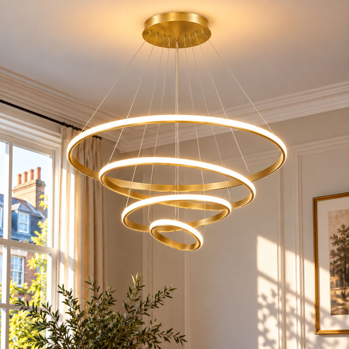 Modern LED Ring Chandelier
