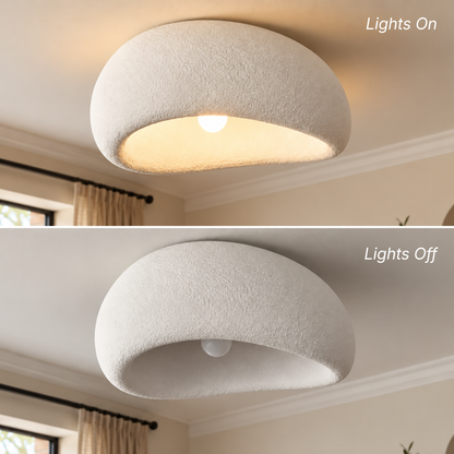 Minimalist Stone Look Ceiling Light