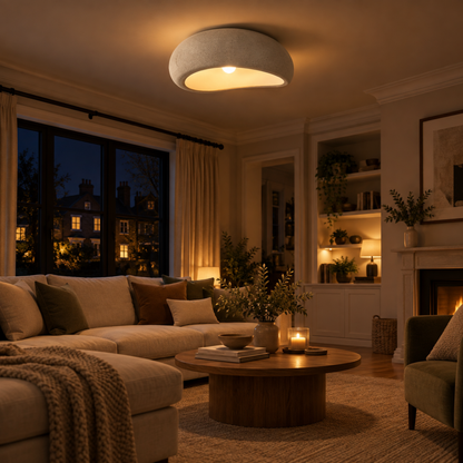 Minimalist Stone Look Ceiling Light
