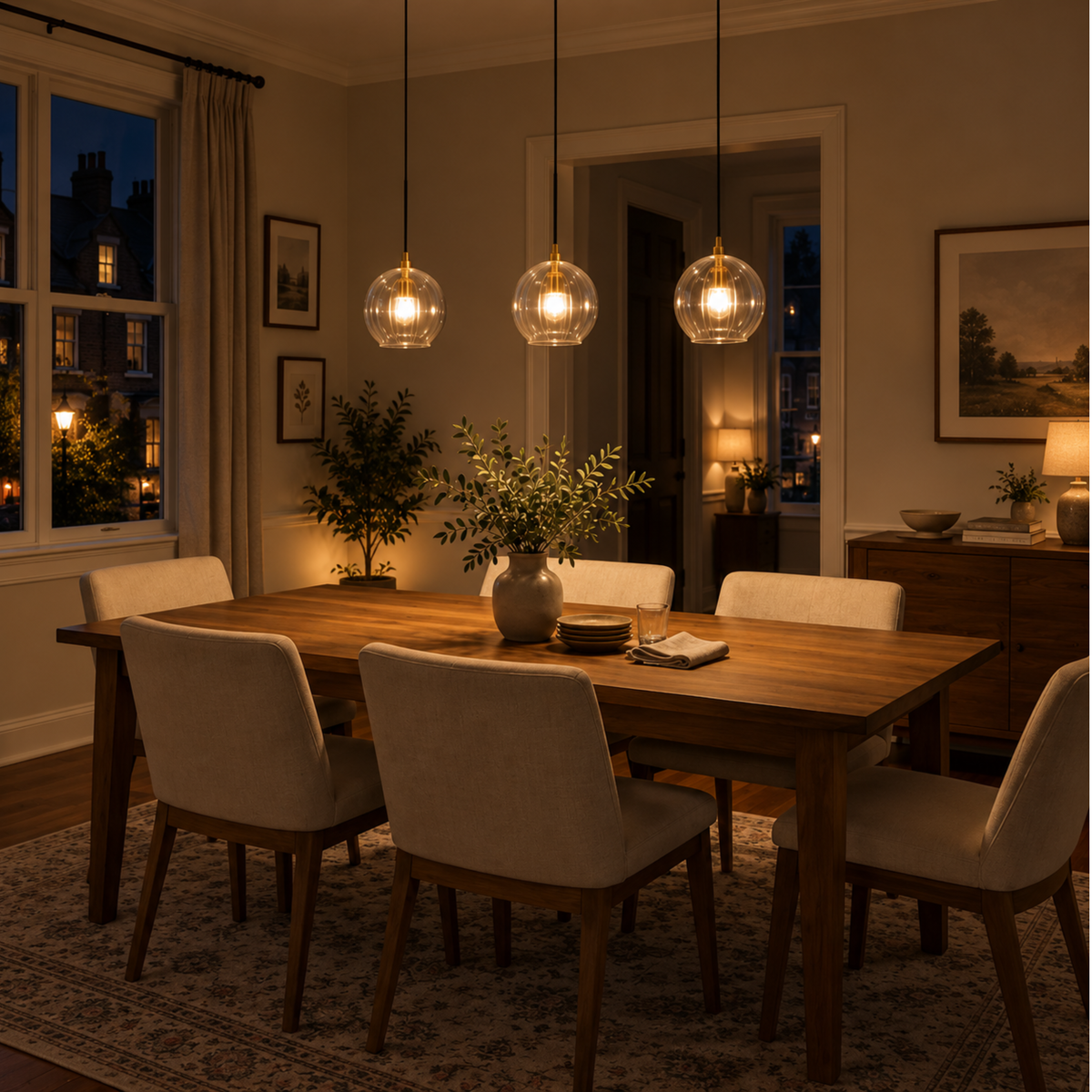 June Glass Globe Pendant Light