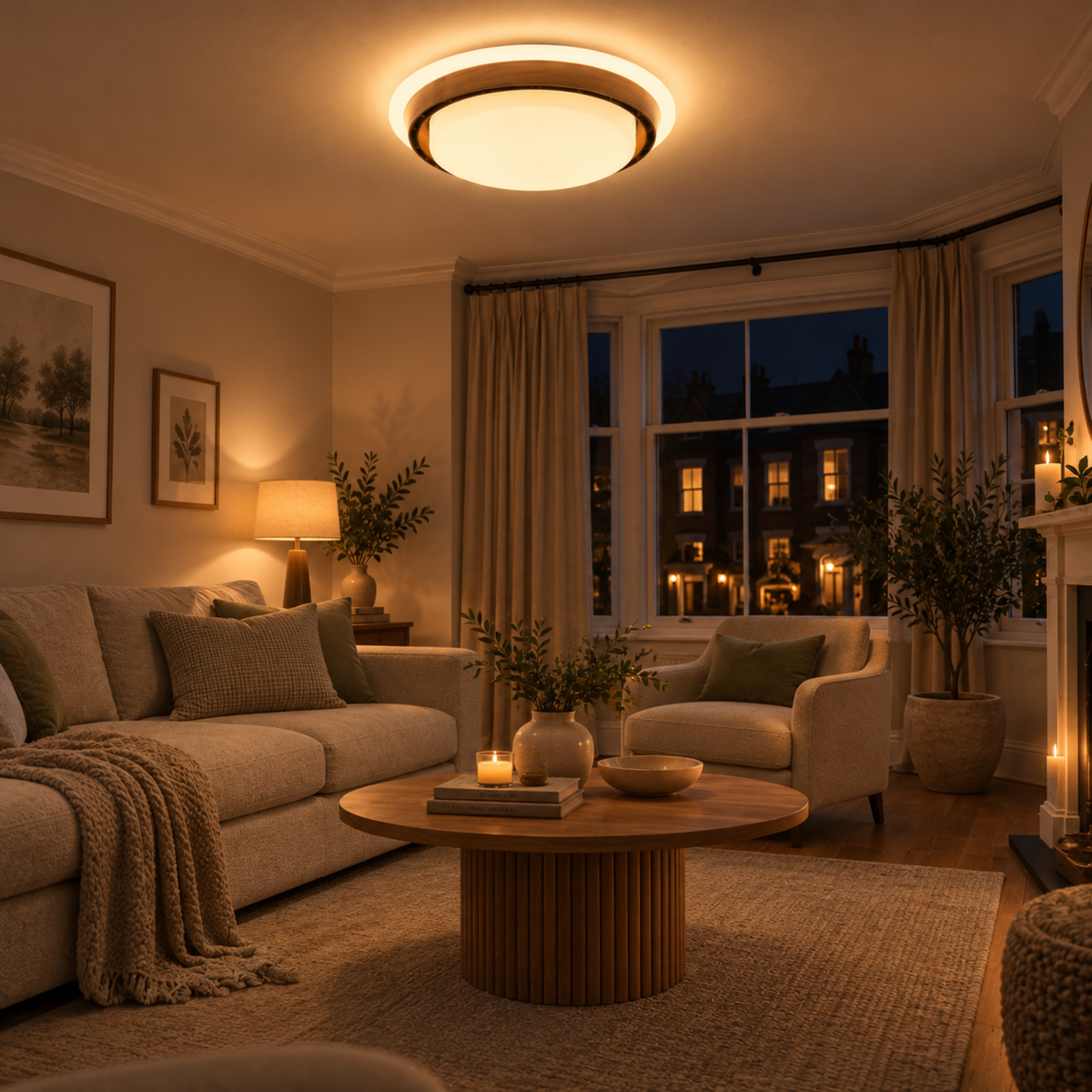 Bladeless LED Ceiling Fan Light
