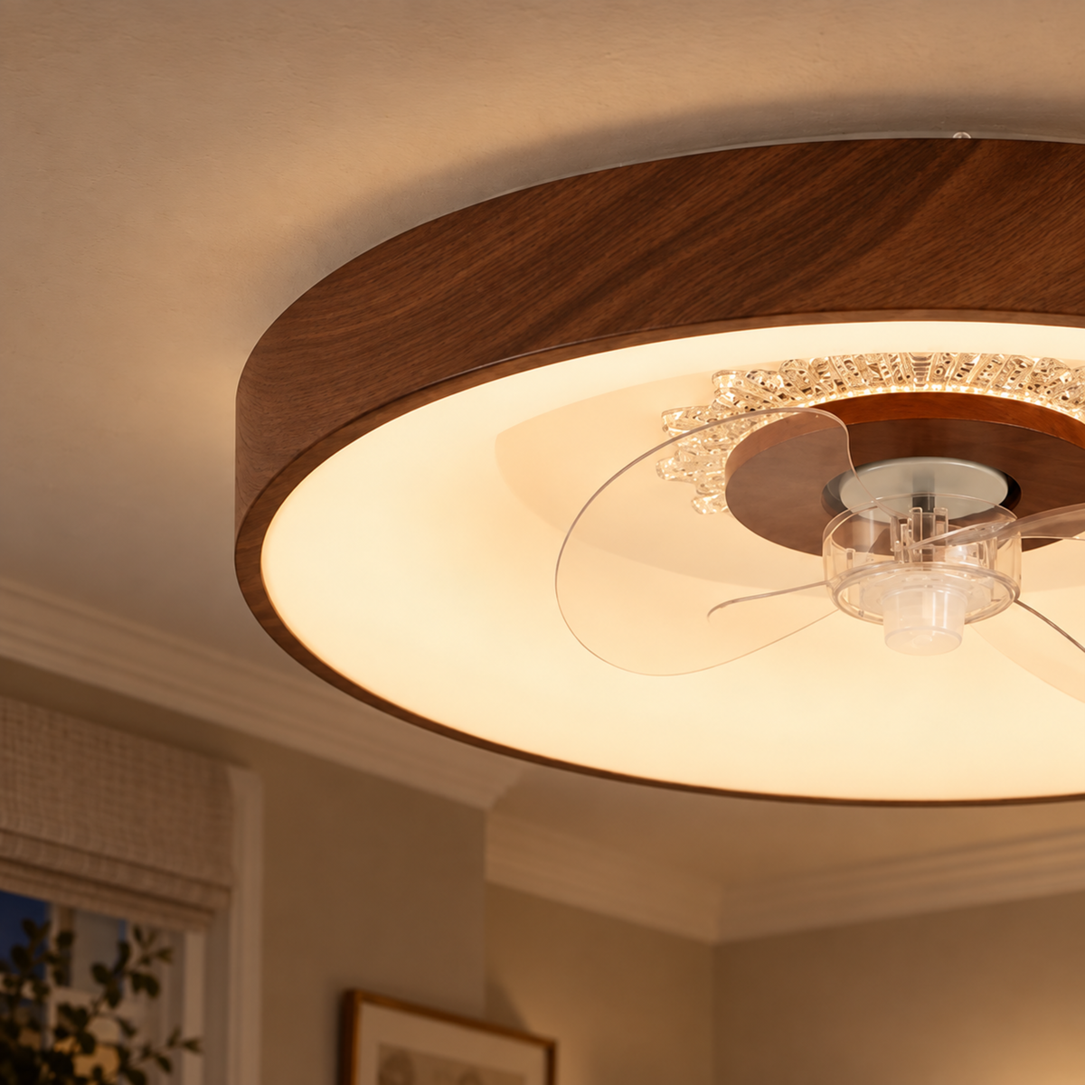 Modern Minimalist LED Ceiling Fan Light