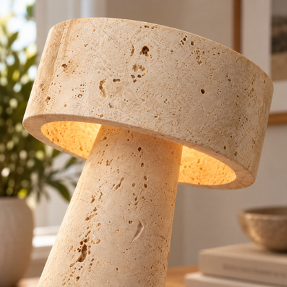Modern Travertine LED Table Lamp