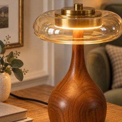 Elegant Glass LED Table Lamp
