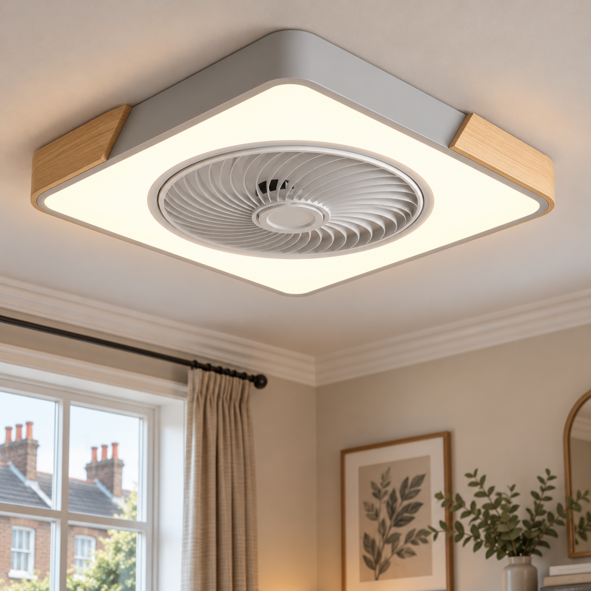 Quiet Ceiling Fan with LED Light