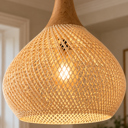 Vintage Rattan Ceiling Light