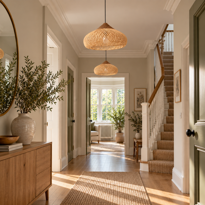 Vintage Rattan Ceiling Light