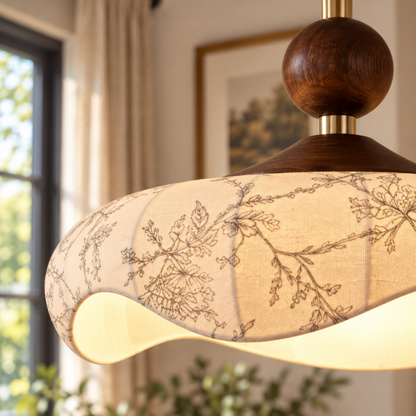 Retro LED Wall Light with Fabric Shade