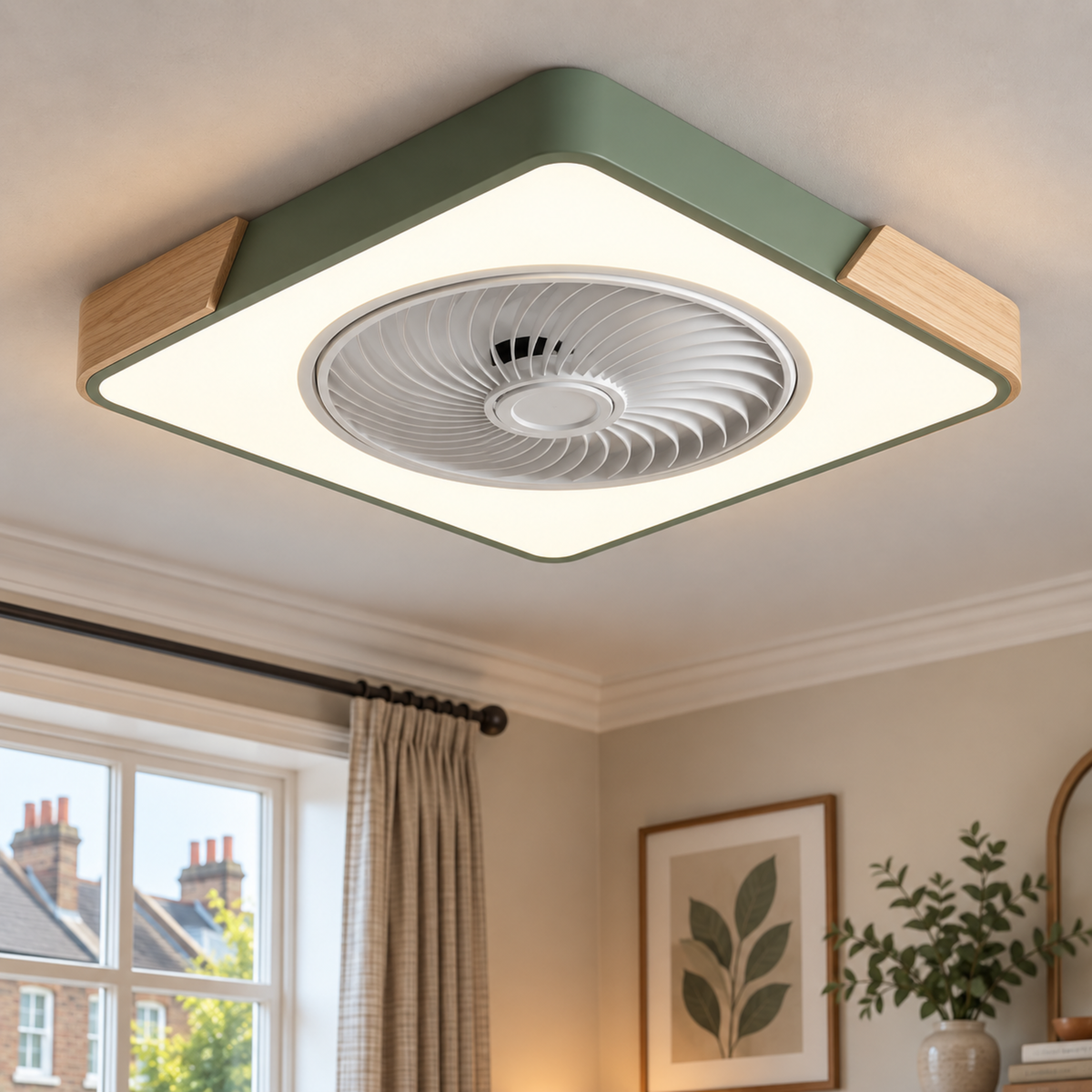 Quiet Ceiling Fan with LED Light