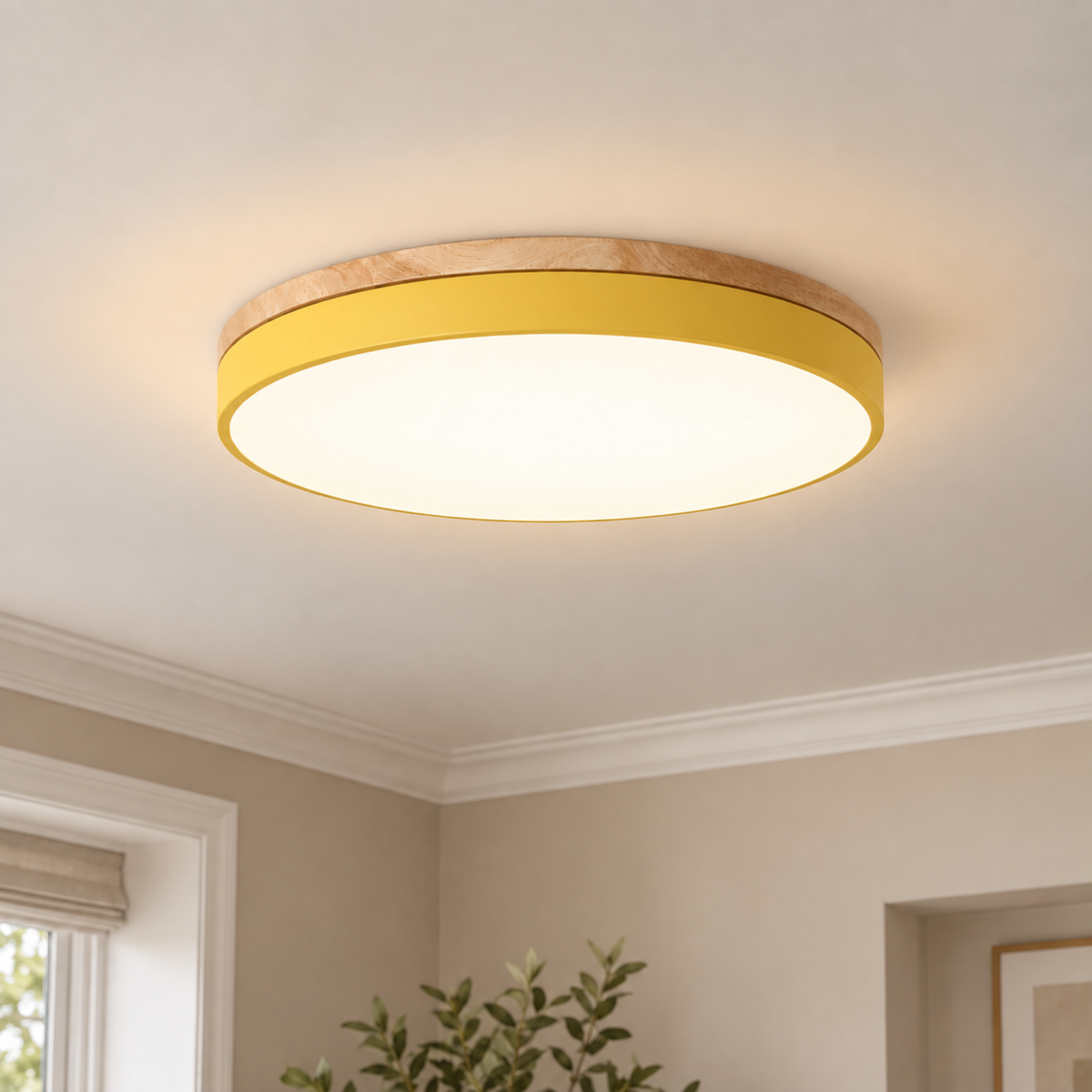 Round Disc Flush Mount Ceiling Light
